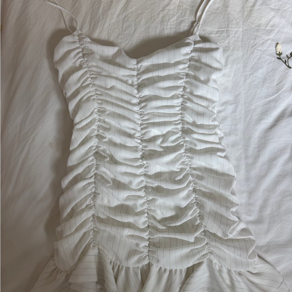 Lucy in the Sky Cream Striped Dress